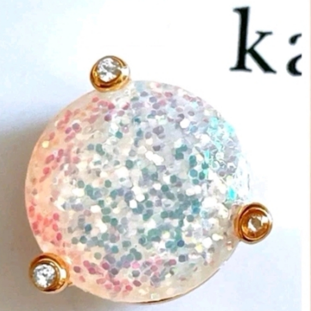 Kate Spade - New York " Rise & Shine Opal Glitter " Stud Earrings(Pink 🩷) - Picture 4 of 7